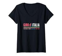 Donna Giro D Italia La Gara ciclistica più Bella del Mondo Maglietta con Collo a V
