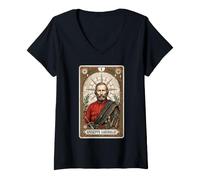 Donna Giuseppe Garibaldi Italia Maglietta con Collo a V