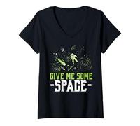 Donna Give Me Some Space Astronomer Galaxy Outerspace Astronauta Maglietta con Collo a V
