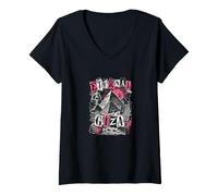 Donna Giza Piramide Eterna Egittologia Nilo Egiziano Maglietta con Collo a V