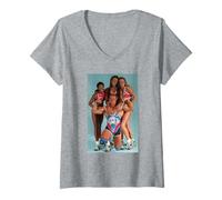 Donna Gladiatori Ribelle Rio Laser & Ace 90s Maglietta con Collo a V