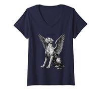 Donna Glasya Shadow Pup Ascendente Maglietta con Collo a V