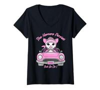 Donna Gli orrori persistono ma anche io divertente opossum opossum Maglietta con Collo a V