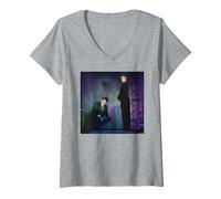 Donna Gli X-Files David Duchovny & Gillian Anderson Michael Grecco Maglietta con Collo a V