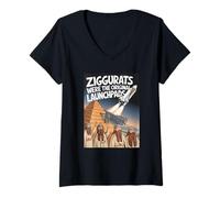 Donna Gli Ziggurats erano Launchpad Maglietta con Collo a V