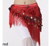 Donna Glitter Rete Paillettes Ventre Danza Nappa Girovita Catena Latino Rétro