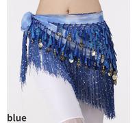 Donna Glitter Rete Paillettes Ventre Danza Nappa Girovita Catena Latino Rétro