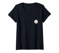 Donna Gnocco Dim Sum Minimalista E Dolce per Bambini, Donne, Maglietta con Collo a V