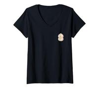 Donna Gnocco Dim Sum Minimalista E Dolce per Bambini, Donne, Maglietta con Collo a V