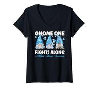 Donna GNOME One combatte da Solo la malattia di Addisons Light Maglietta con Collo a V