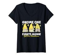 Donna GNOME Uno combatte da Solo la consapevolezza della Guerra del Golfo Giallo Maglietta con Collo a V