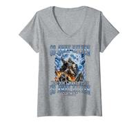 Donna Go Away Kitten, Divertente Bootleg Daddy Sigma Knight Maglietta con Collo a V