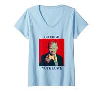 Donna Go High Vote Lowe British Patriots Regno Unito Orgoglio Regno Unito Maglietta con Collo a V
