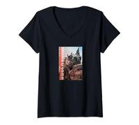 Donna Godzilla Evilla Mothra Grande Duello dei Mari del Sud Evila (1966) Maglietta con Collo a V