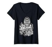 Donna Godzilla - King Kong A Legend Come To Life Maglietta con Collo a V