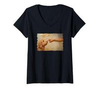 Donna Golden Doodle Dog Maglietta con Collo a V