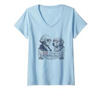 Donna Golden Retriever 250 Years Anniversary USA Maglietta con Collo a V