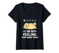 Donna Golden Retriever Dog Sleep I Am Not Feeling Puppy Dogs Maglietta con Collo a V