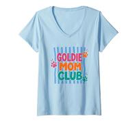 Donna Golden Retriever Mom Maglietta con Collo a V