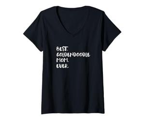 Donna Golden Retriever Poodle Mix Best Goldendoodle Mom Ever Maglietta con Collo a V