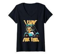 Donna Golf - Beer Kart Driving - 18° Buche Maglietta con Collo a V