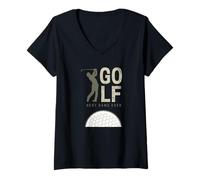 Donna Golf Best Game Ever Golfisti Allenatori Golf Sport Design Maglietta con Collo a V