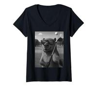 Donna Golf Capybara Sport - Golfer Funny Selfie Maglietta con Collo a V