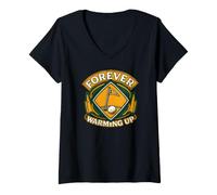 Donna Golf Humor Forever Warming Up Driving Range Maglietta con Collo a V