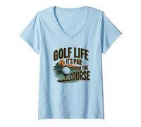 Donna Golf Life It's Par for The Course Golf fer Design Maglietta con Collo a V