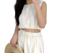 Donna Gonna Pieghettato Lunga con Fessure Laterali - Stile Bohemien Casual per Festa in Spiaggia/Danza del Ventre Cammello Taglia Unica (IT, Testo, Taglia unica, Regular, Regular, Top, Beige)