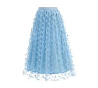 Donna Gonne in Tulle, Abito Lungo da Donna, Casual, Elegante, a Tre Ante, con Linea ad A