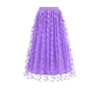 Donna Gonne in Tulle, Abito Lungo da Donna, Casual, Elegante, a Tre Ante, con Linea ad A