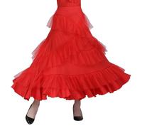 Donna Gonne in Tulle, Gonna da Danza Moderna, da Indossare in Sala da Ballo, con Strati di Rete fluida, per Balli sociali Latino-Tango, ChaCha