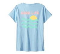 Donna GOOD LIFE X ON VACATION CLUB. Chillen Vacanze Vacanze - BACK Maglietta con Collo a V