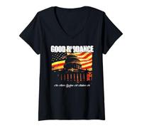 Donna Good Riddance System per credere nel retrò vintage Maglietta con Collo a V