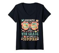 Donna Goodbye 3rd Grade On My Way to 4th Grade But First Summer Maglietta con Collo a V