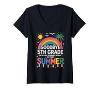 Donna Goodbye 5th Grade On My Way To Middle School But First Maglietta con Collo a V
