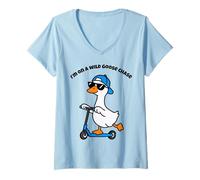 Donna Goose Meme Bambini Ragazzi Bambini Bambini Uomini papà su Un Goose Chase Maglietta con Collo a V