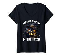 Donna Gothic Cat Graphic for Witchy Women Funny Saying Halloween Maglietta con Collo a V
