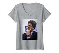 Donna Governatore del Rally Democratico John Kerry 1984 di Michael Grecco Maglietta con Collo a V