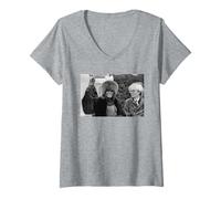 Donna Grace Jones Singer Model & Andy Warhol di Michael Grecco Maglietta con Collo a V