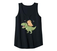 Donna Grafica Animale T-Rex Dinosaur Capibara Canotta