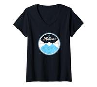 Donna Grafica Circolare di Hatteras Island Outer Banks North Carolina NC Maglietta con Collo a V
