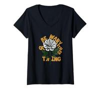 Donna Grafica Marrone con Scritta Ain't Nothing Sweet Brown Maglietta con Collo a V