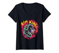 Donna Grafica No Kings Protest Panther Snake Resist Maglietta con Collo a V