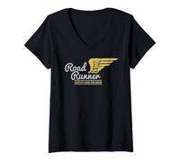 Donna Grafica Road Runner Lead The Road Wing Maglietta con Collo a V