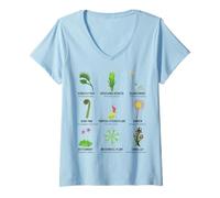 Donna Grafico delle Piante Carnivore Venus Flytrap, pianta brocca Maglietta con Collo a V