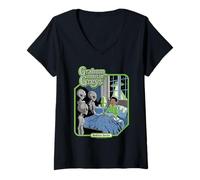 Donna Graham and the Greys Alien UFO Retro Funny Adult Humor Maglietta con Collo a V