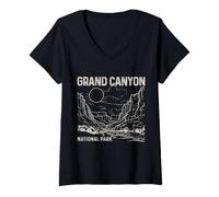 Donna Grand Canyon Arizona Vintage Maglietta con Collo a V