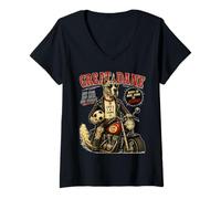 Donna Grande Dane Giro Moto Amore Calcio Calcio DIGOR Maglietta con Collo a V